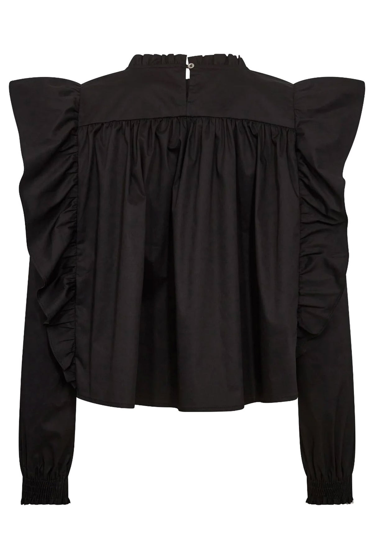 CottonCC Crisp Frill Blouse Black - 35466