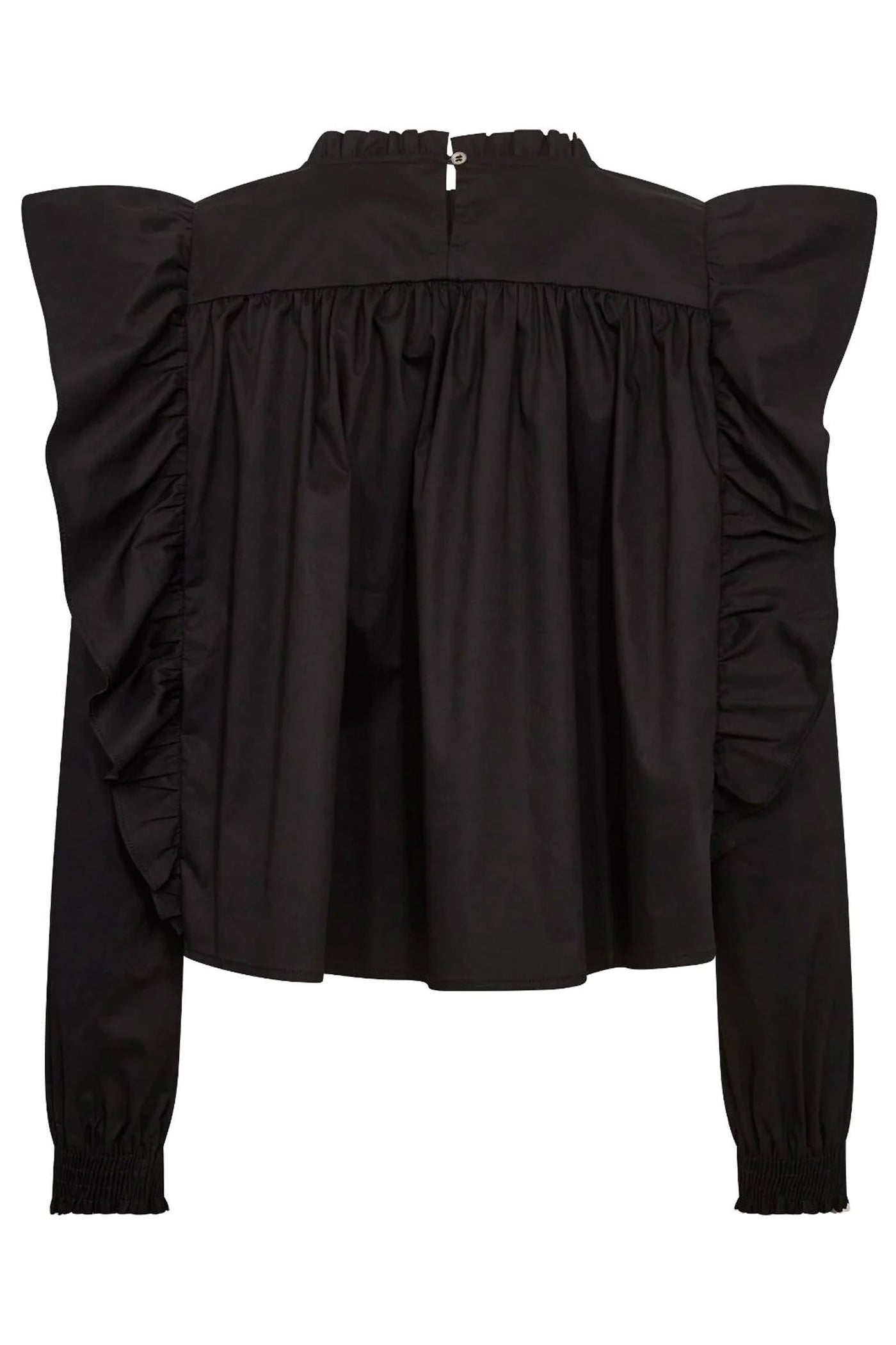 CottonCC Crisp Frill Blouse Black - 35466
