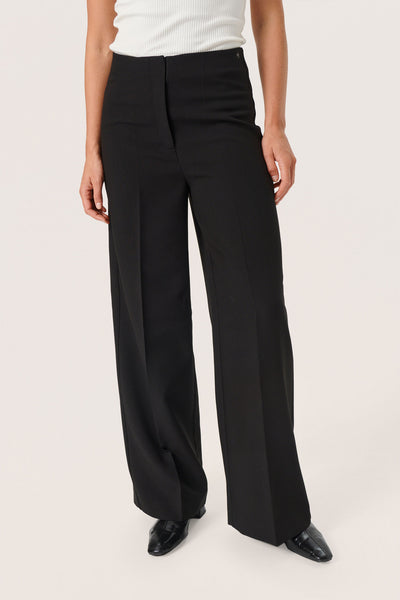 SLCorinne Wide Long Pants Black - 30407228 Thumbnail