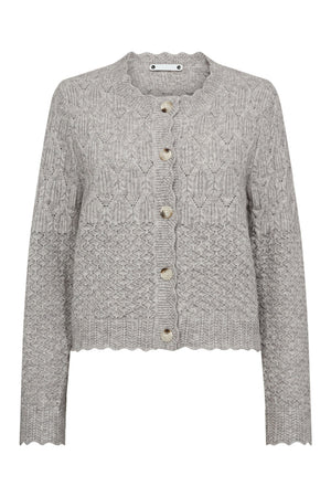 PointelleCC Cardigan 137-Pale Grey - 32130