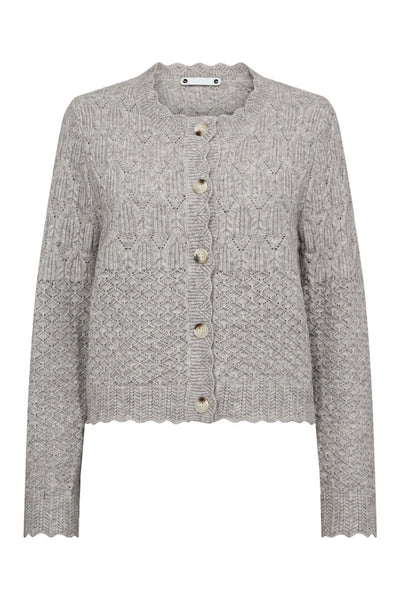 PointelleCC Cardigan 137-Pale Grey - 32130 Thumbnail