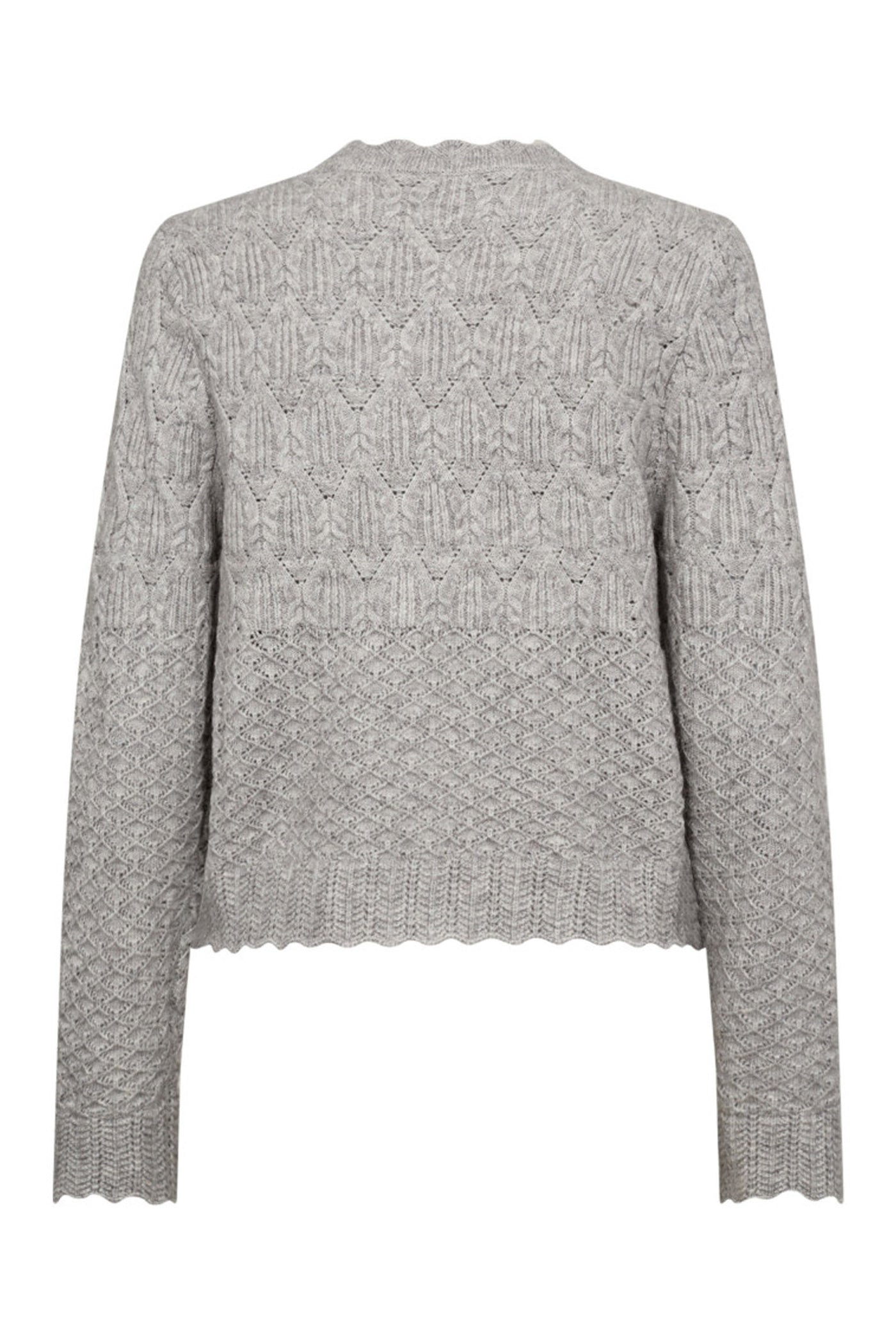 PointelleCC Cardigan 137-Pale Grey - 32130