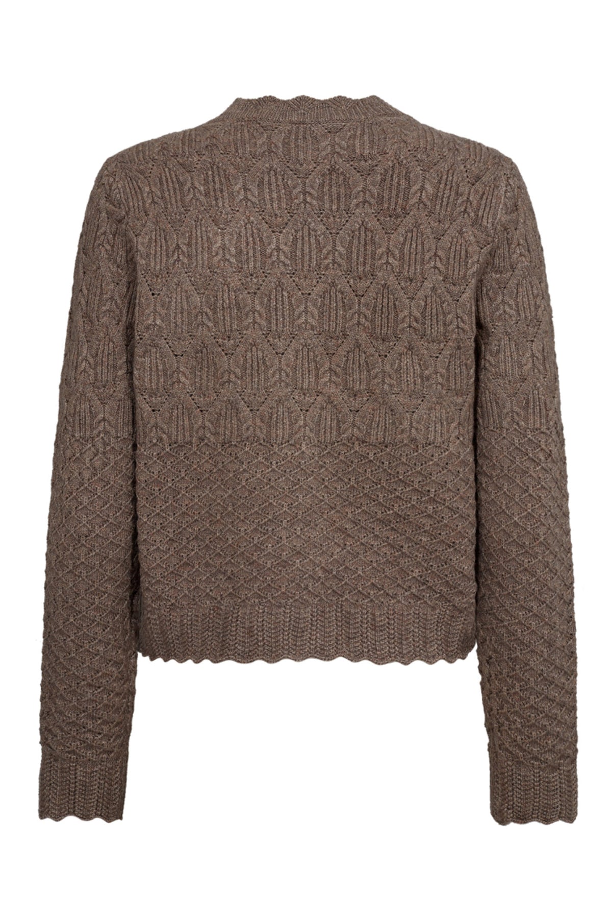 PointelleCC Cardigan 154-Walnut - 32130