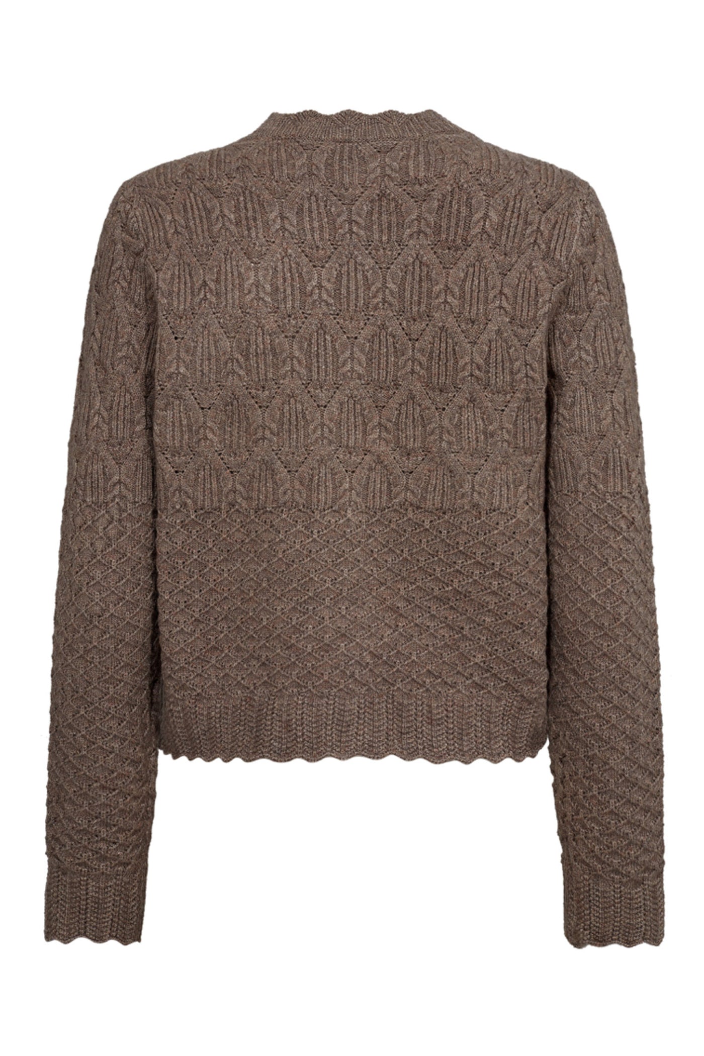 PointelleCC Cardigan 154-Walnut - 32130