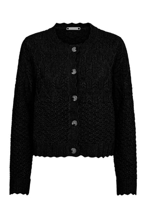 PointelleCC Cardigan 96-Black - 32130