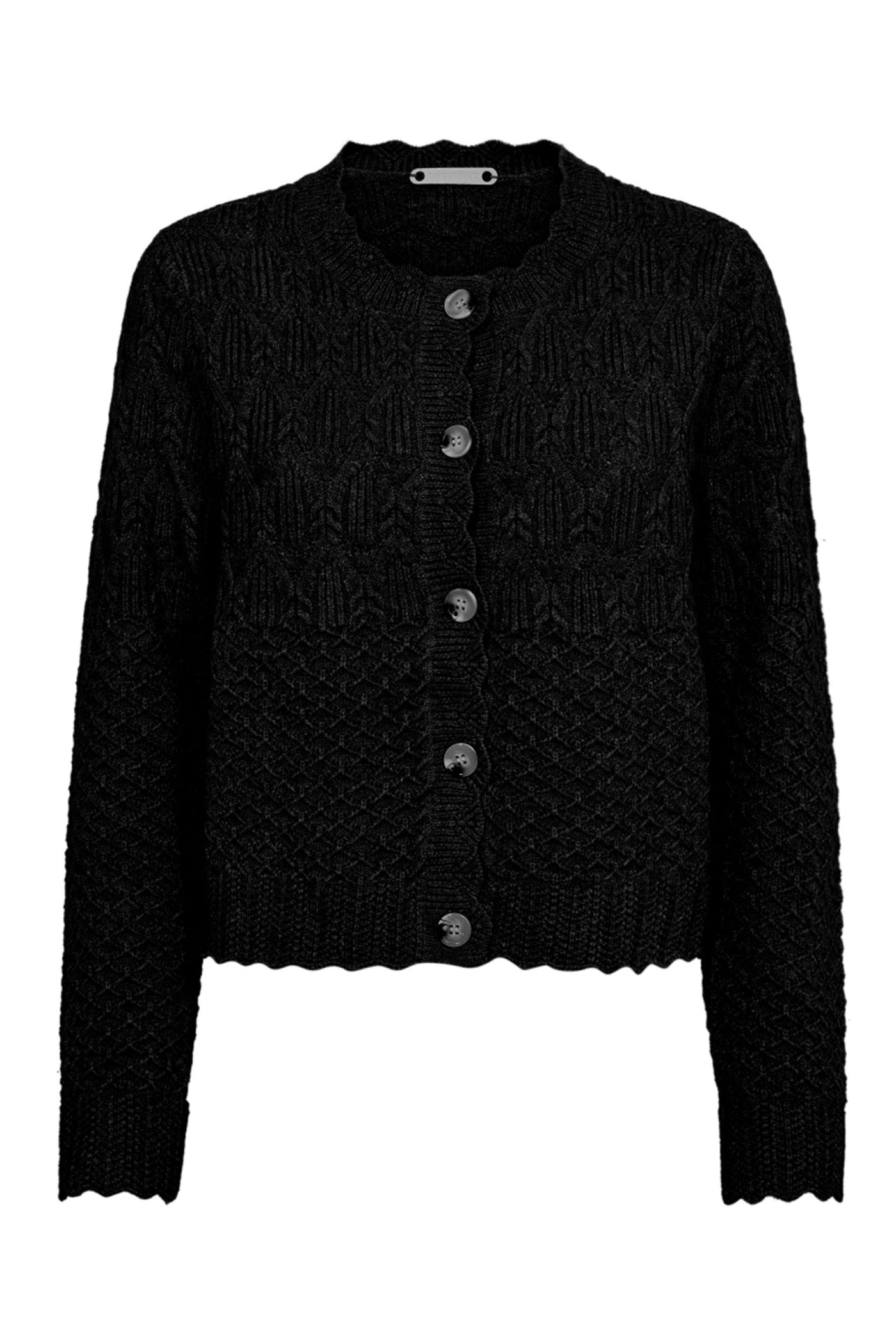 PointelleCC Cardigan 96-Black - 32130
