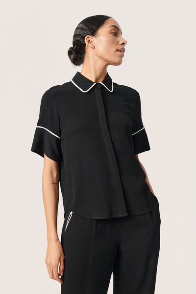 SLGuilia Shirt SS Black - 30407391 Thumbnail