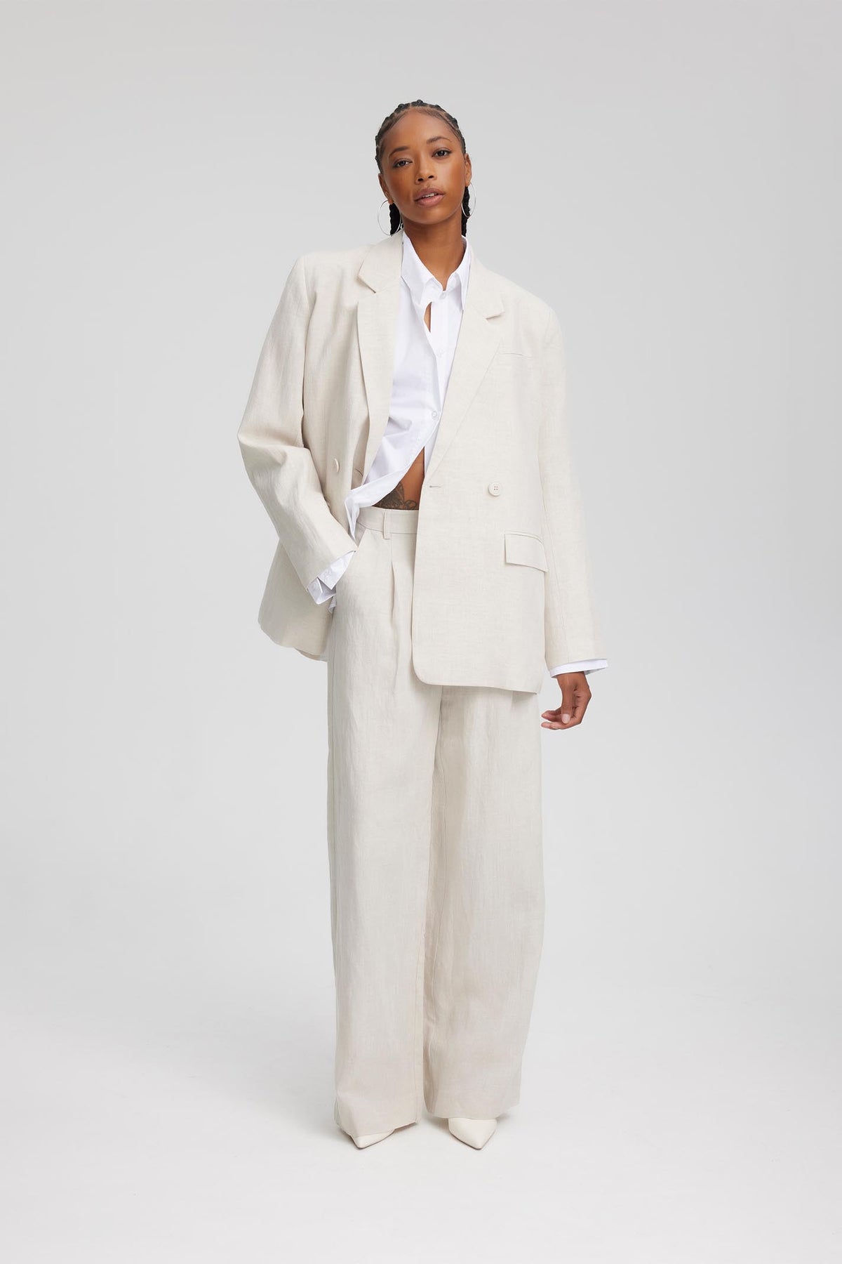 LizaGZ linen blazer NOOS Tammy Light Sand - 10908813