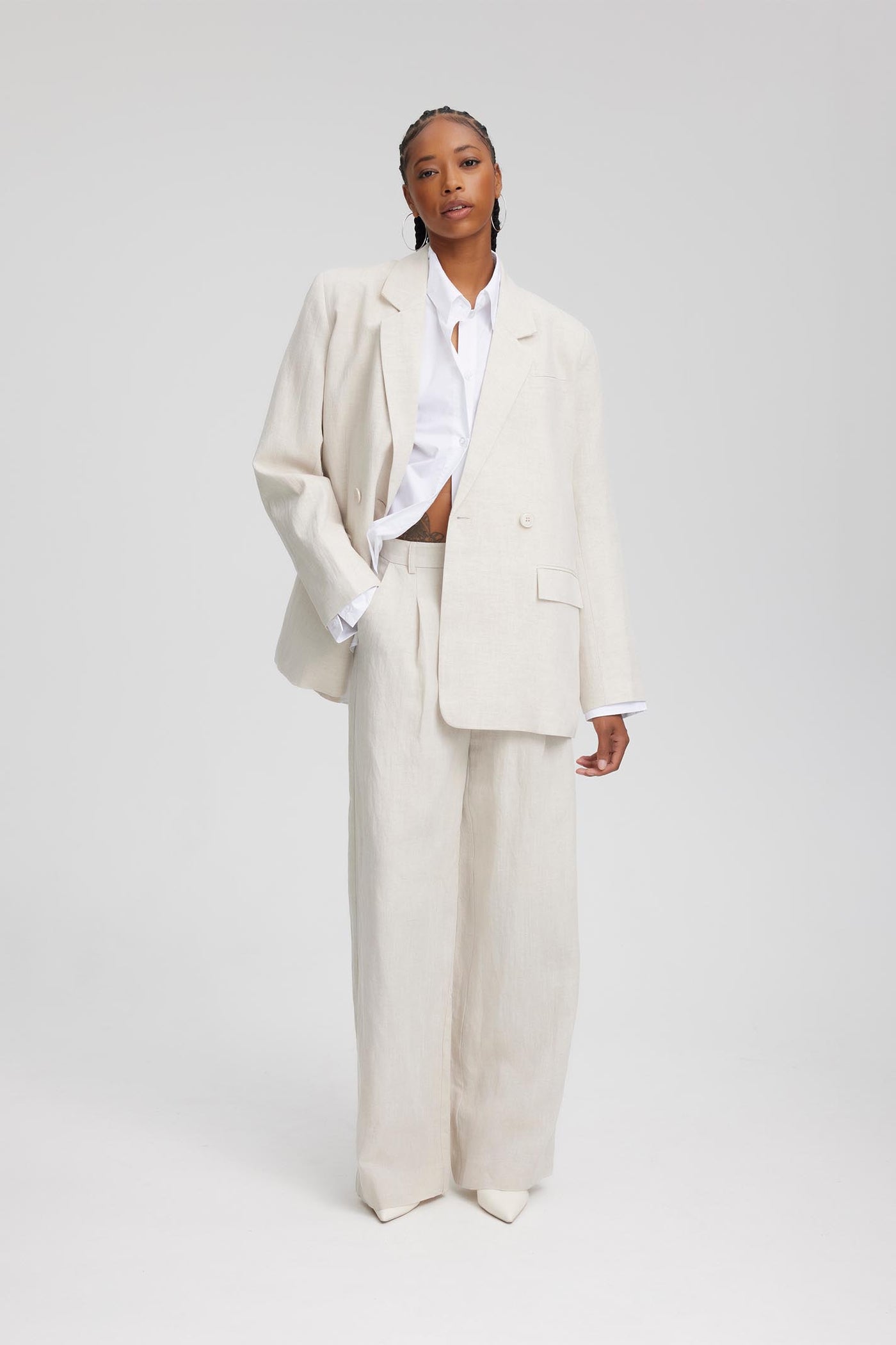 LizaGZ linen blazer NOOS Tammy Light Sand - 10908813