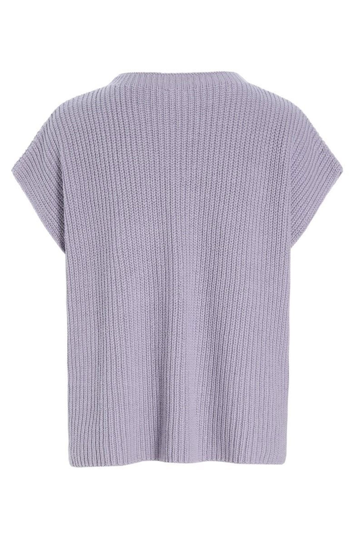 Kareshi bluse med rund hals LAVENDER SKY - 241-1068-4661