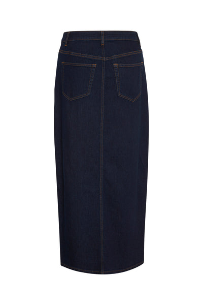 LaraMW 115 Skirt Dark Blue Un-Wash - 10704623 Thumbnail