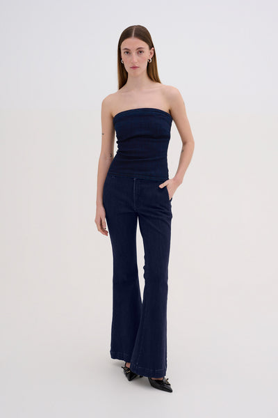 AyoMW 158 High Bootcut Y Dark Blue Un-Wash - 10704661 Thumbnail