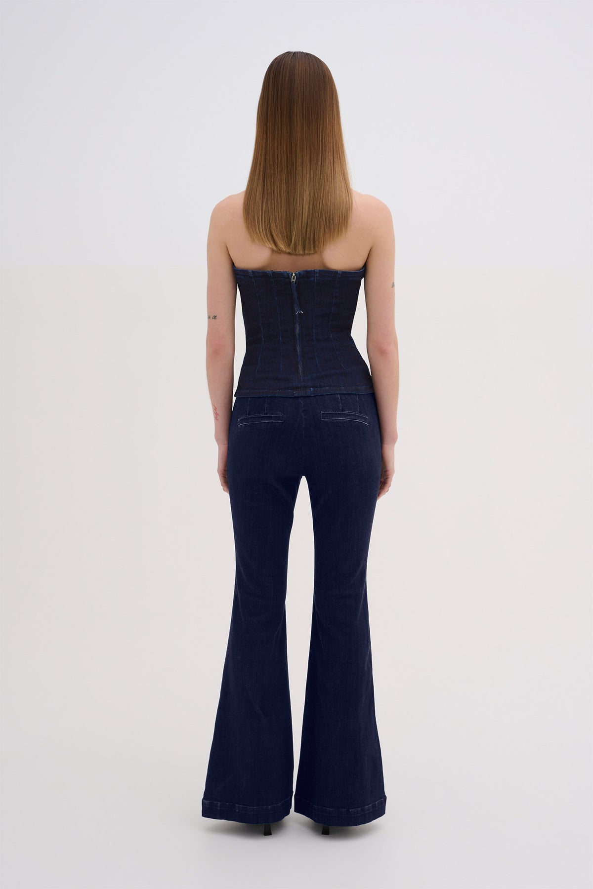 AyoMW 158 High Bootcut Y Dark Blue Un-Wash - 10704661