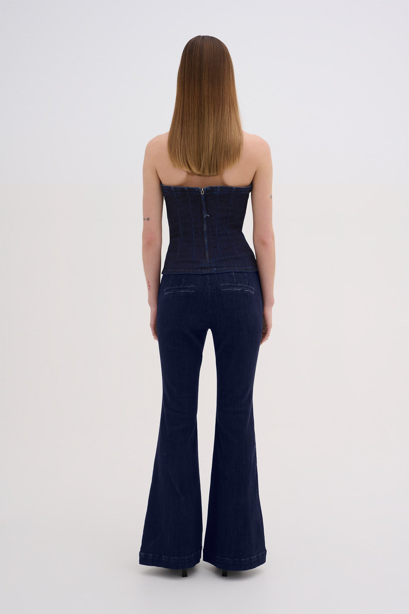 AyoMW 158 High Bootcut Y Dark Blue Un-Wash - 10704661