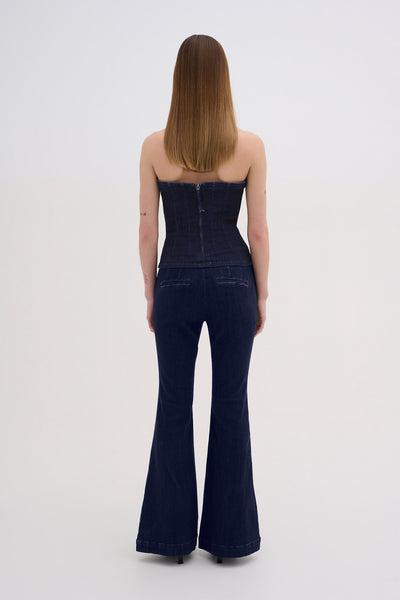 AyoMW 158 High Bootcut Y Dark Blue Un-Wash - 10704661 Thumbnail