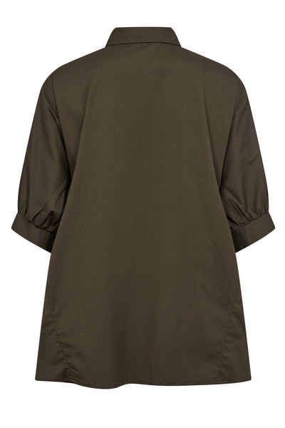 CottonCC Crisp Wing Blouse 7555-Army Thumbnail