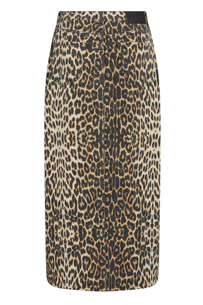 LeoCC Denim Slit Skirt KHAKI - 34110 Thumbnail