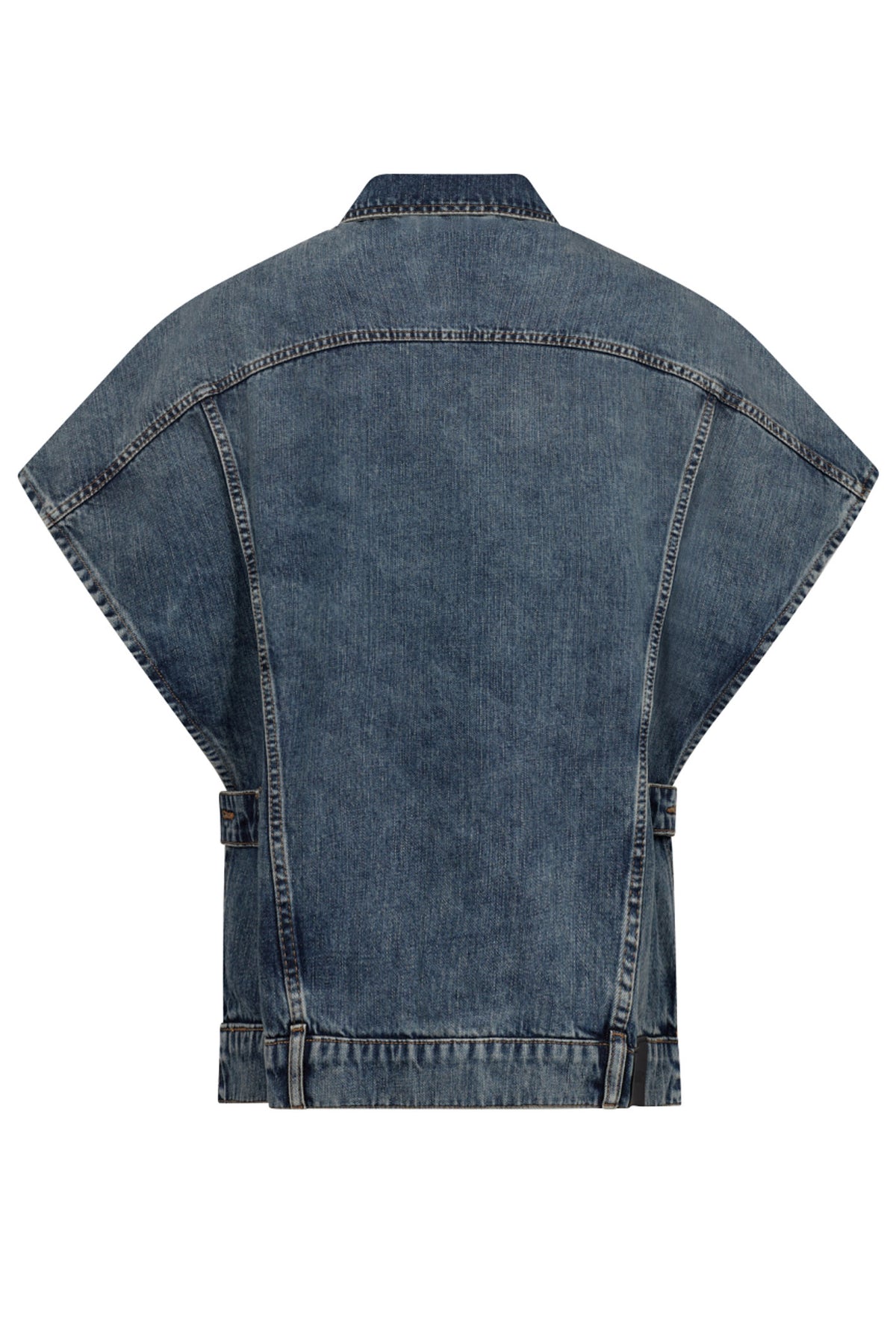 DarinCC Denim Poncho 552-Denim blue - 30169