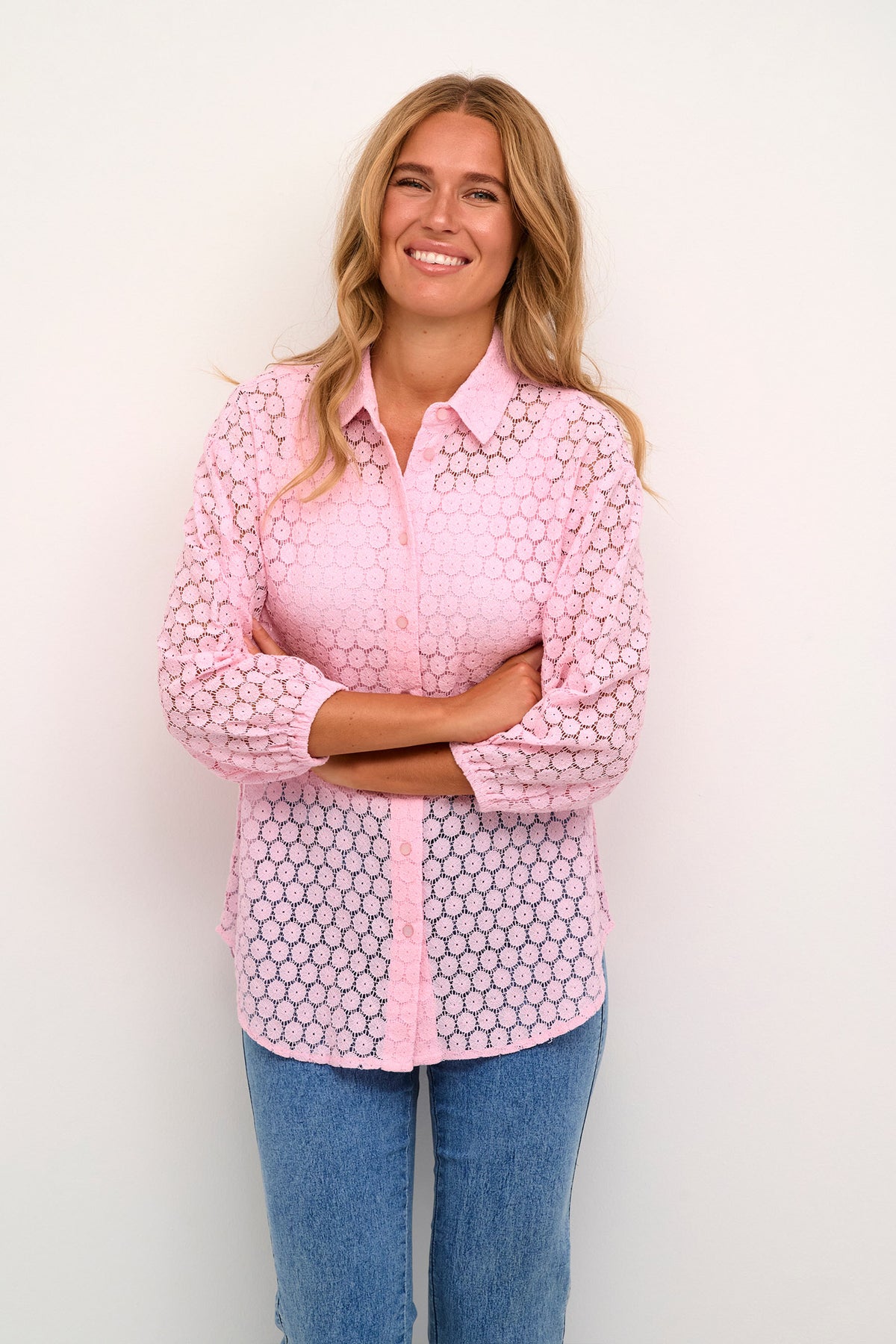 KAloren Lace Shirt Pink Mist - 10508509