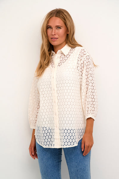 KAloren Lace Shirt Chalk - 10508509 Thumbnail