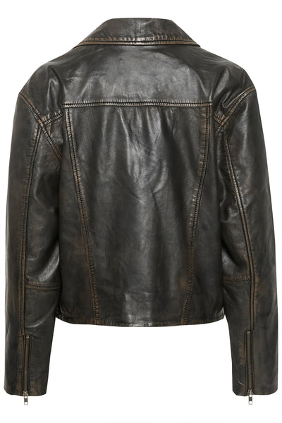 KAjane Leather Jacket Black washed leather - 10508826 Thumbnail