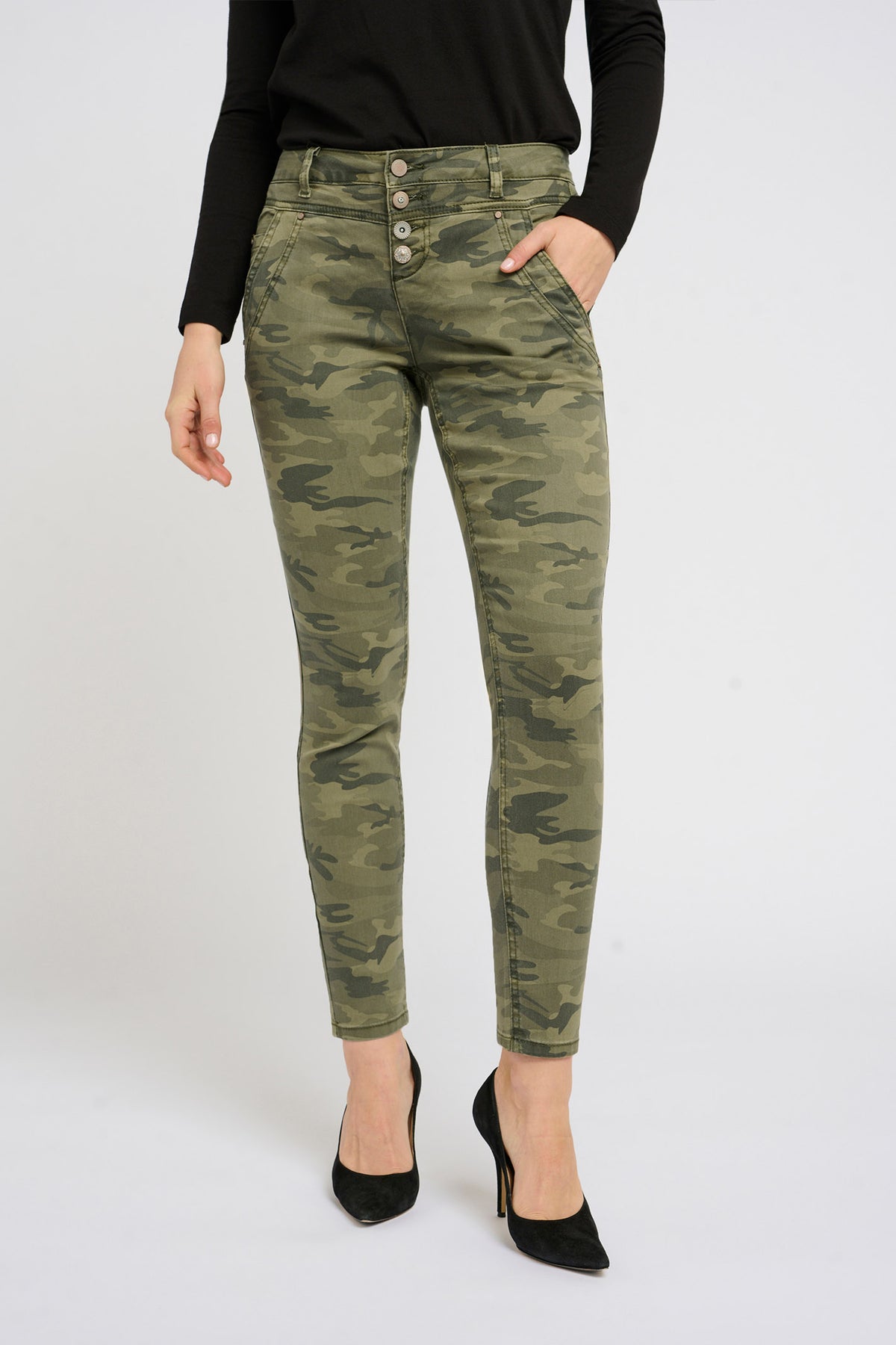 CRPenora Twill 7/8 Pant Sea Green Printed Camouflage - 10609470