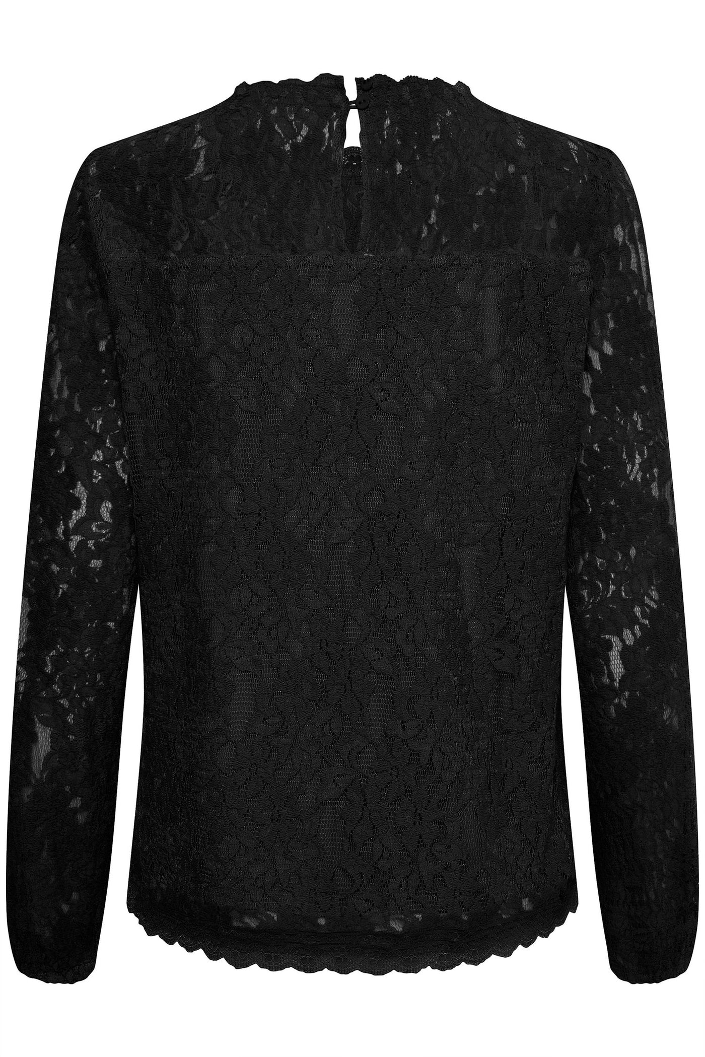 CRKit Lace LS Blouse Pitch Black - 10611701