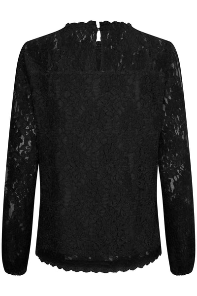 CRKit Lace LS Blouse Pitch Black - 10611701 Thumbnail