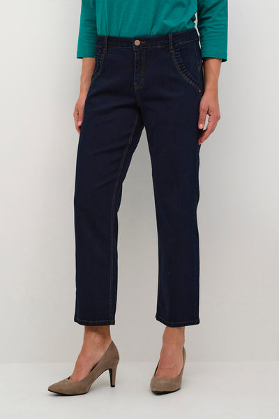 CRRaja 7/8 Jeans - Baiily Fit Rinse Dark Blue Denim - 10612151 Thumbnail