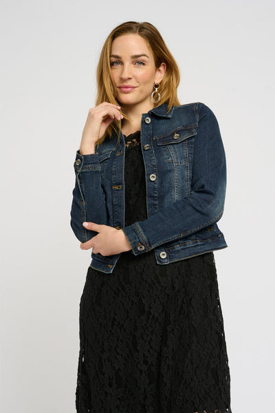 Lisa Denim Jacket Denim blue - 10650245 Thumbnail