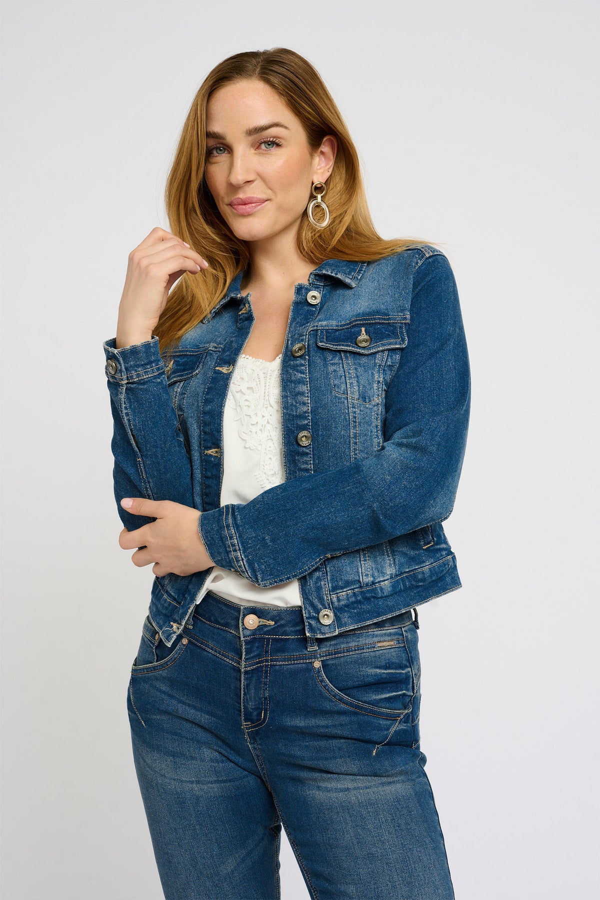 Lisa Denim Jacket Rich Blue Denim - 10650245