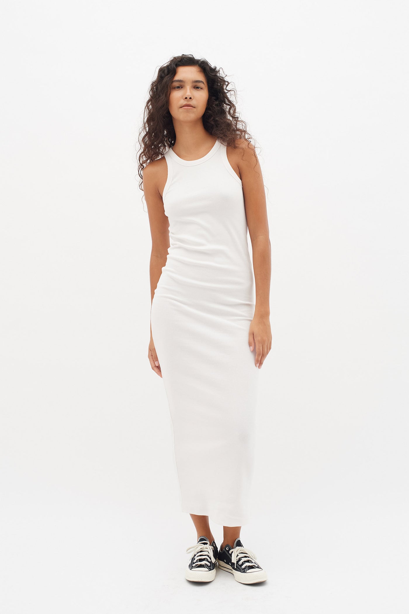 LolahIW Base Tank Dress Whisper White - 30109344