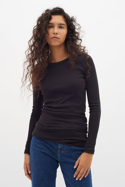 LolahIW Base  Long Tee Black - 30109345 Thumbnail