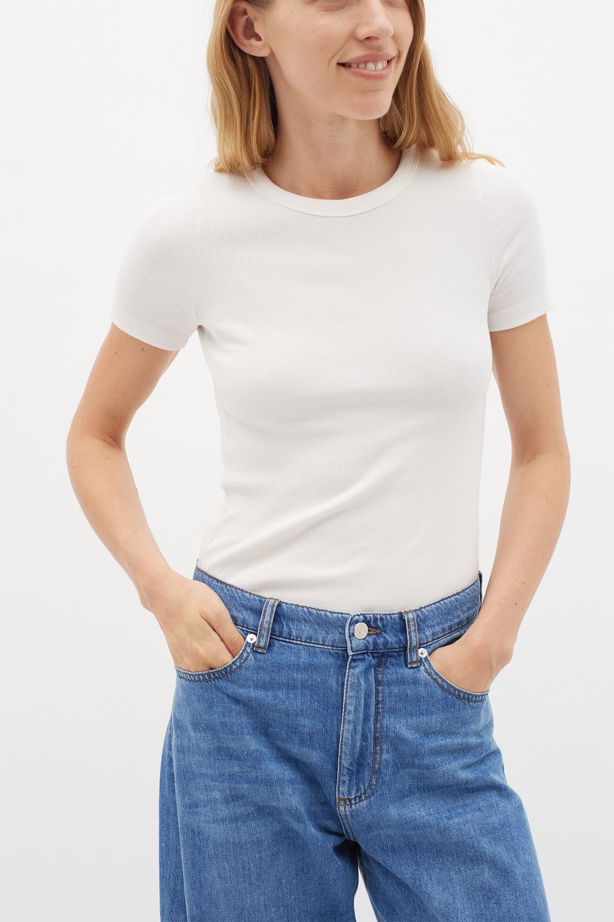 LolahIW Base Tee Whisper White - 30109346