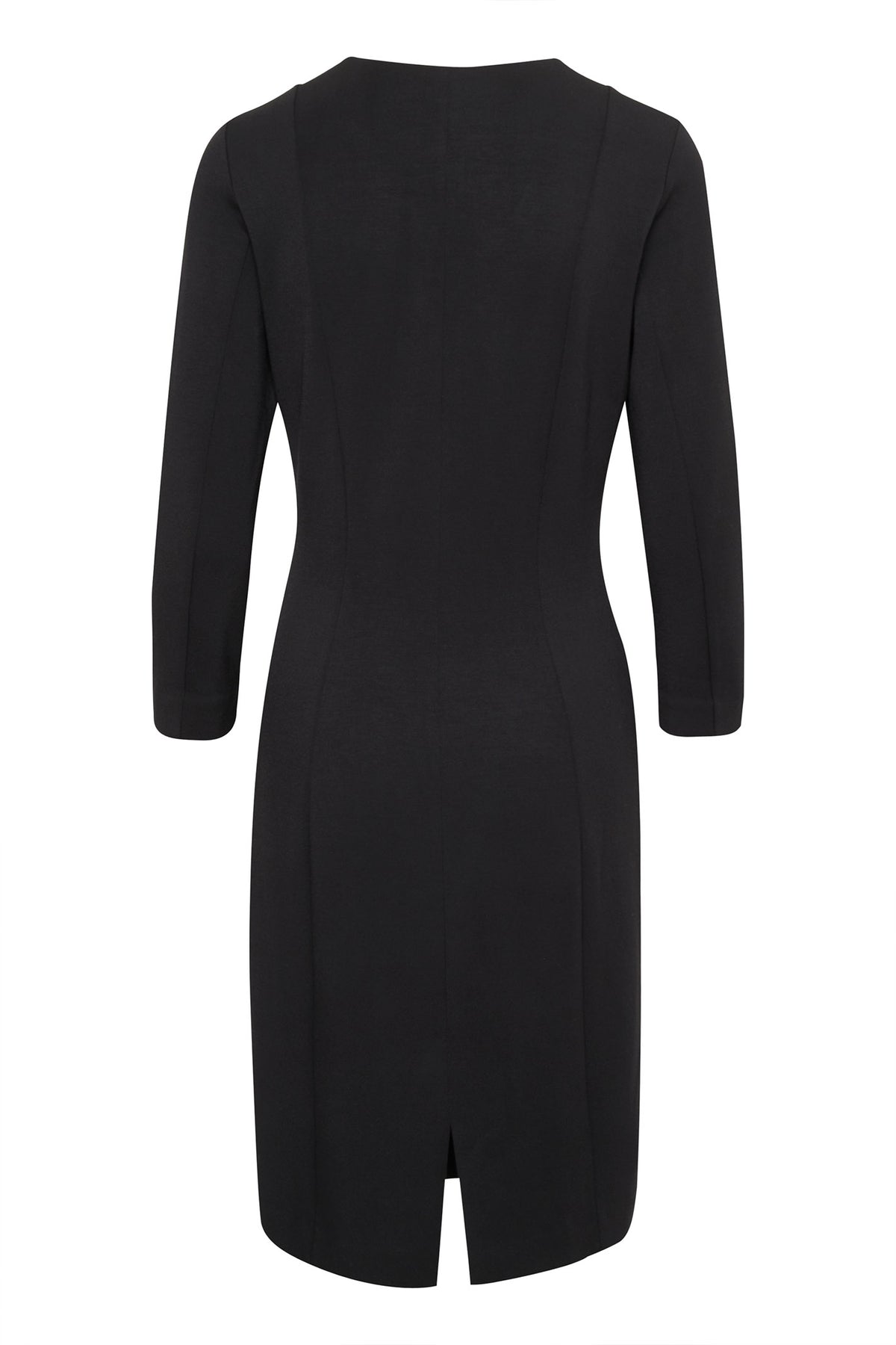 PannieIW Fitted Dress Black - 30109484