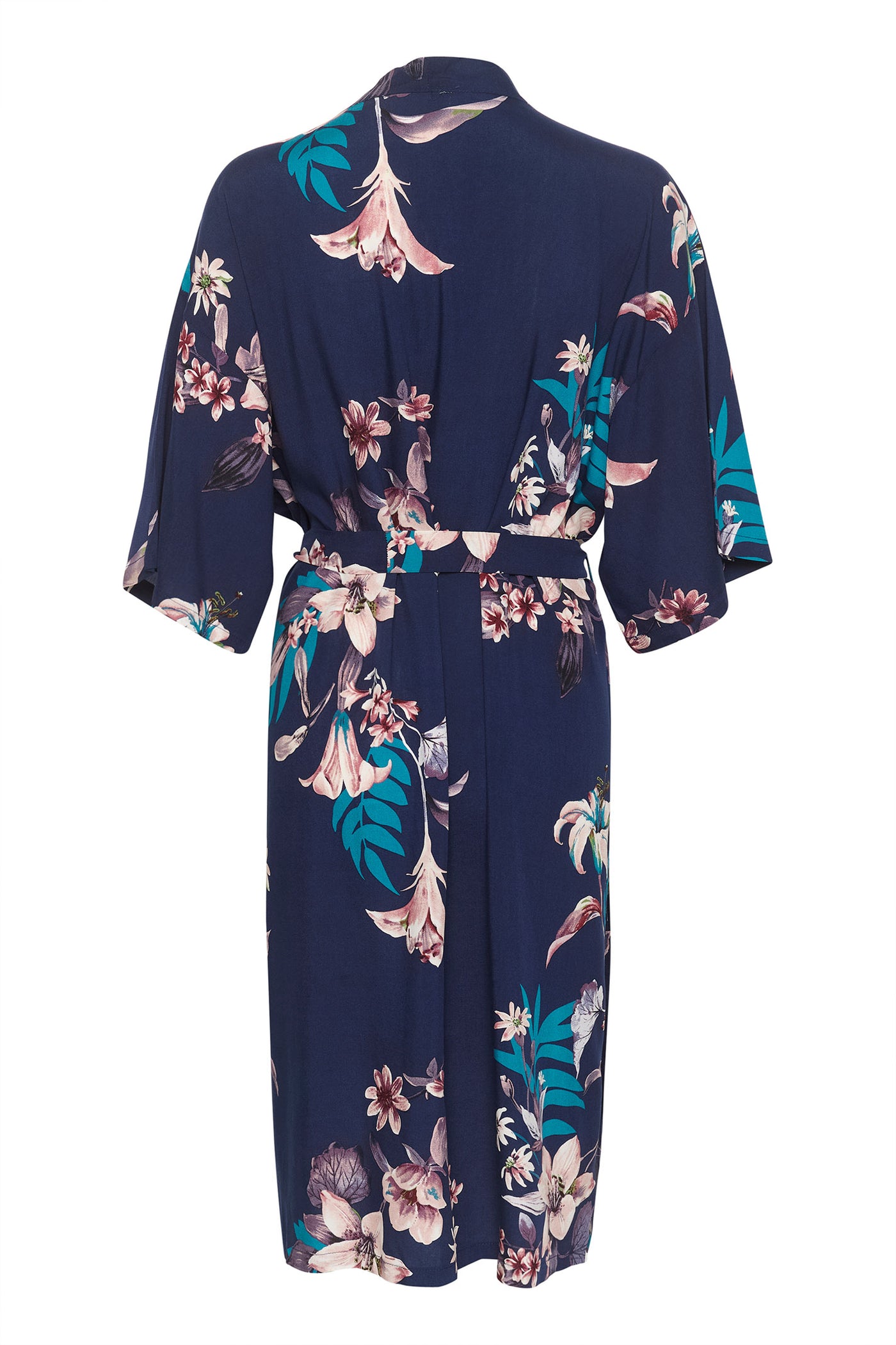 CROtta Kimono Navy Flower Print - 10611044