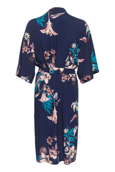 CROtta Kimono Navy Flower Print - 10611044 Thumbnail