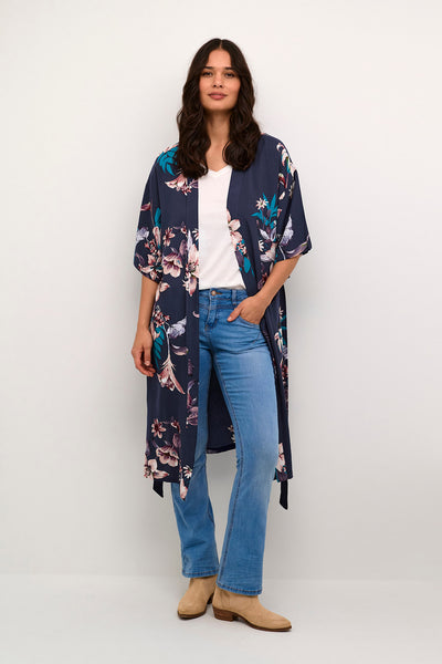 CROtta Kimono Navy Flower Print - 10611044 Thumbnail