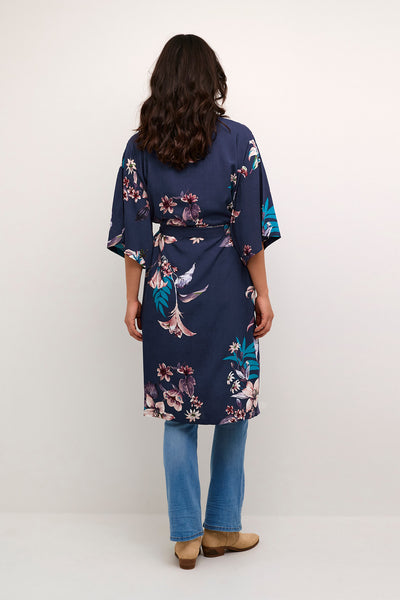 CROtta Kimono Navy Flower Print - 10611044 Thumbnail