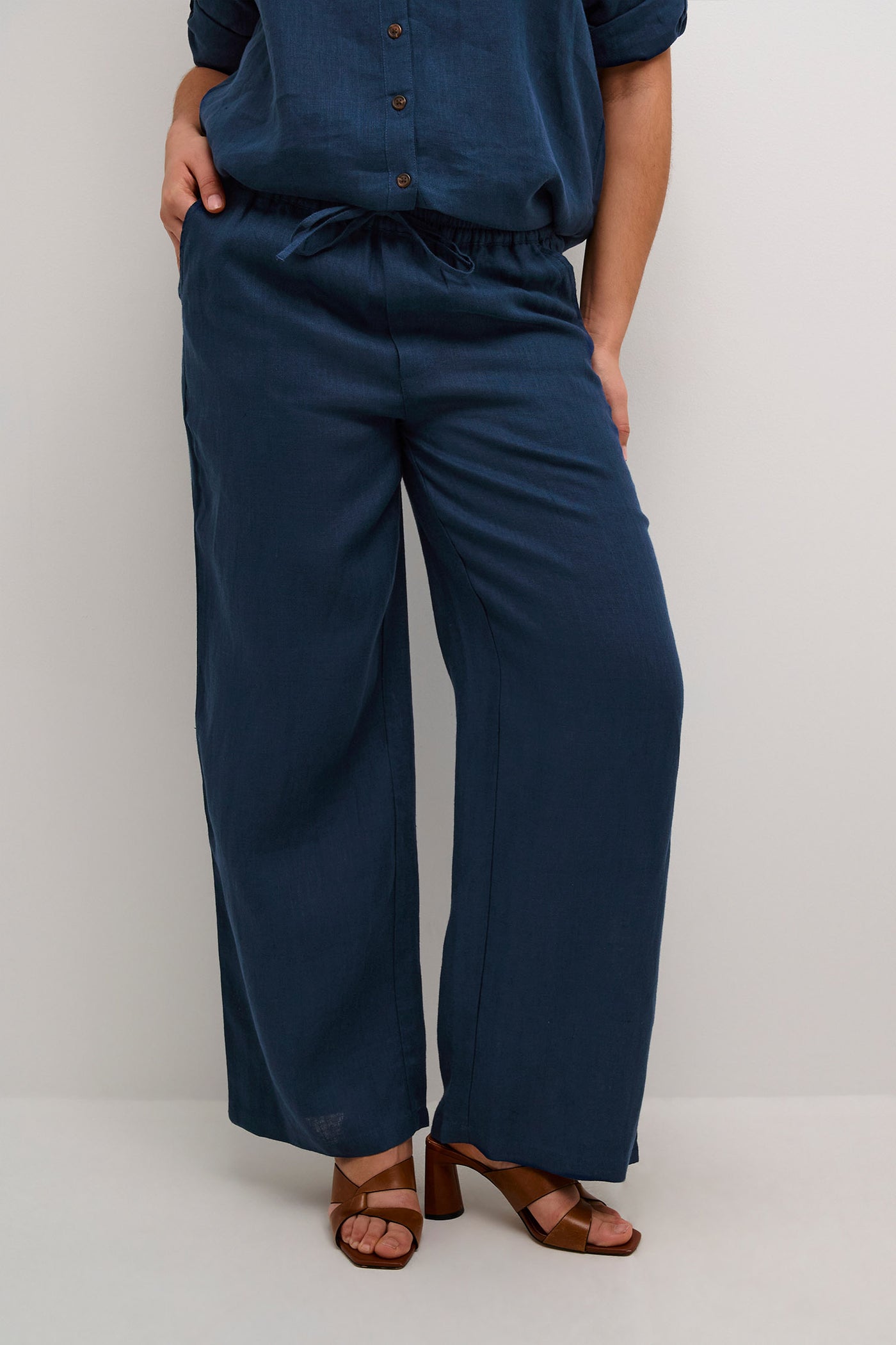 CRBellis Linen Pant Dress Blues - 10611574