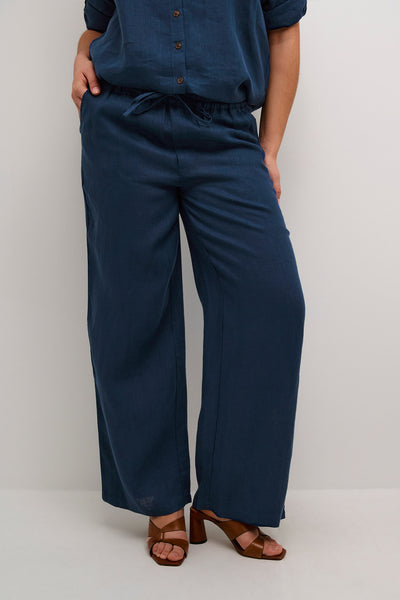 CRBellis Linen Pant Dress Blues - 10611574 Thumbnail