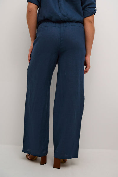 CRBellis Linen Pant Dress Blues - 10611574 Thumbnail