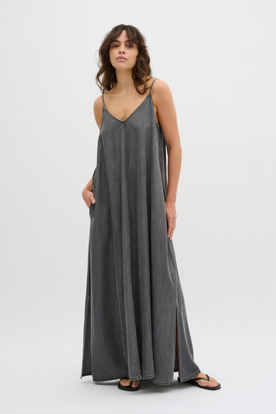 NellyMW Strap Dress Medium Grey Wash Thumbnail