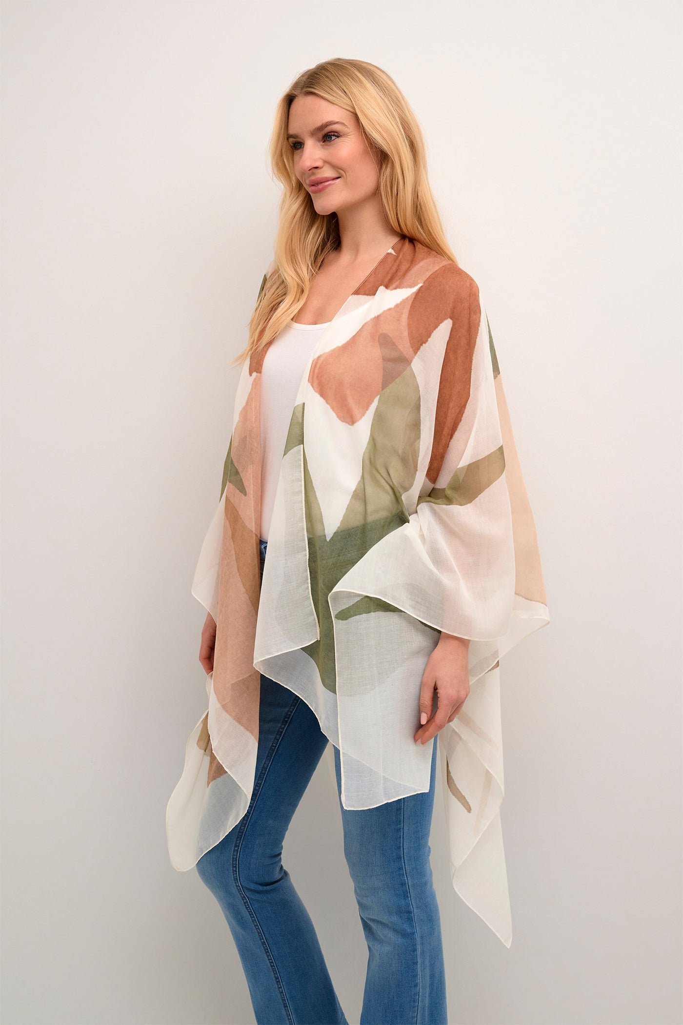 CREnna Poncho Ethnic Palm Print - 10612700