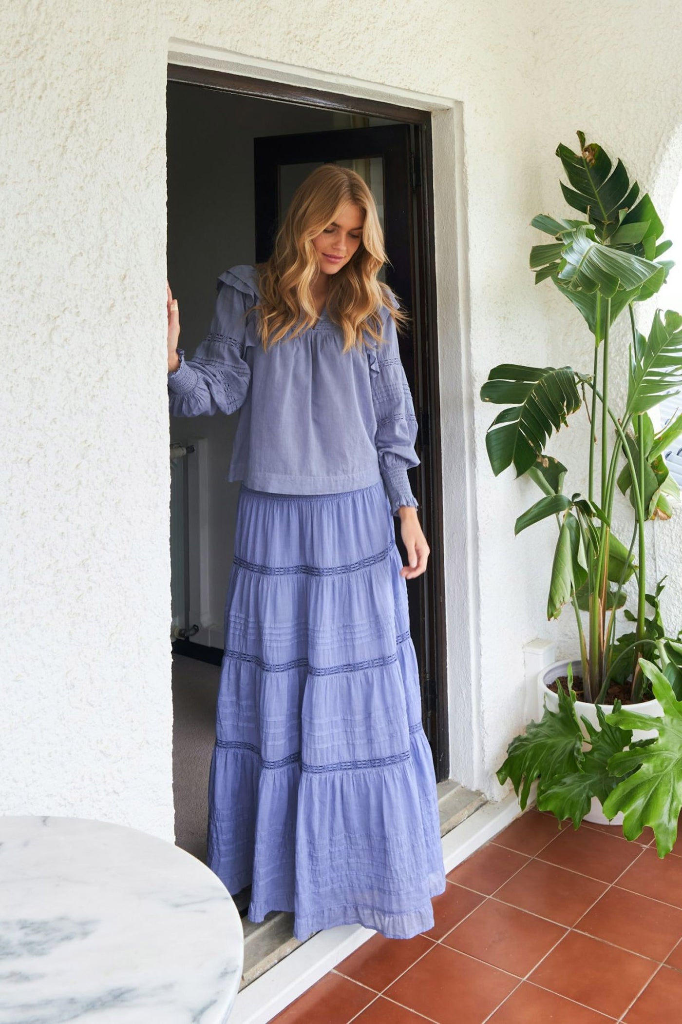 Felicia S Voile Smoke Blue