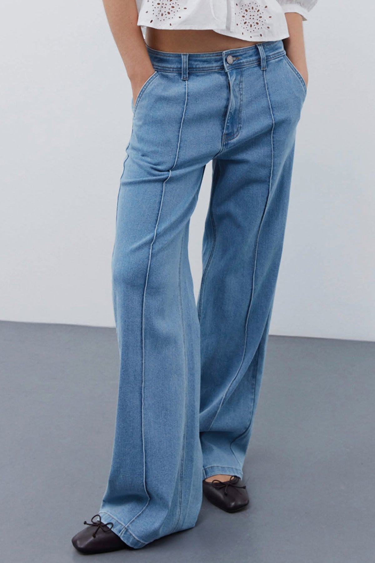 SNOS430 BUKSER Light Blue Denim - SNOS430