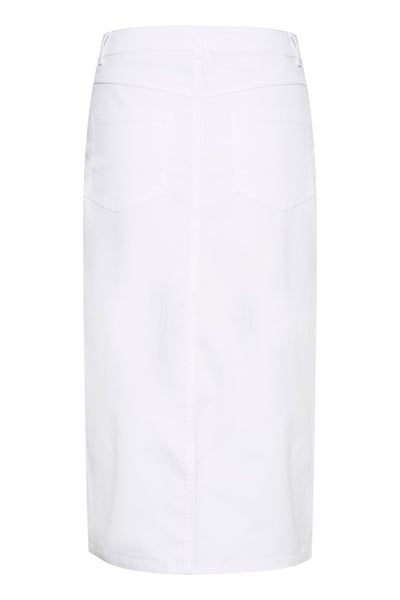 KAzelina Long Denim Skirt Chalk Thumbnail