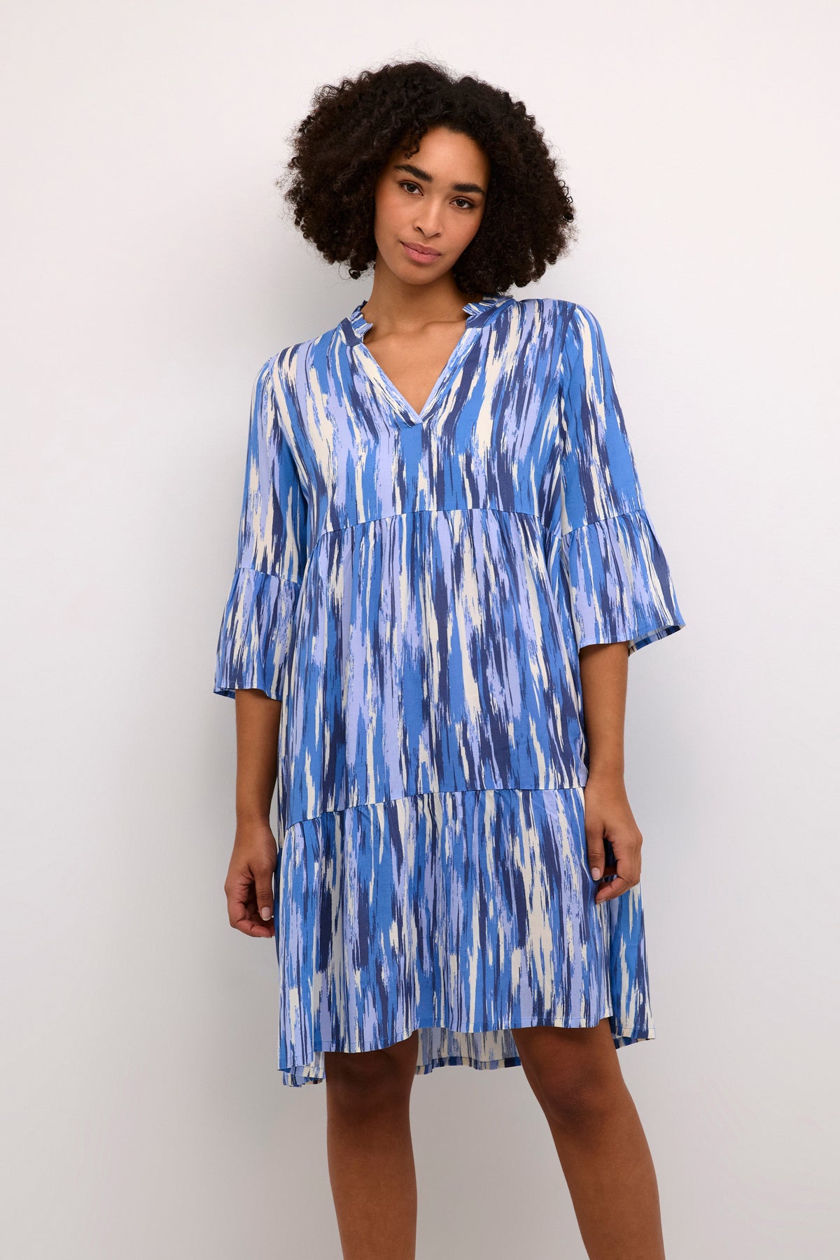 KAarina Dress Blue Abstract Print - 10552341