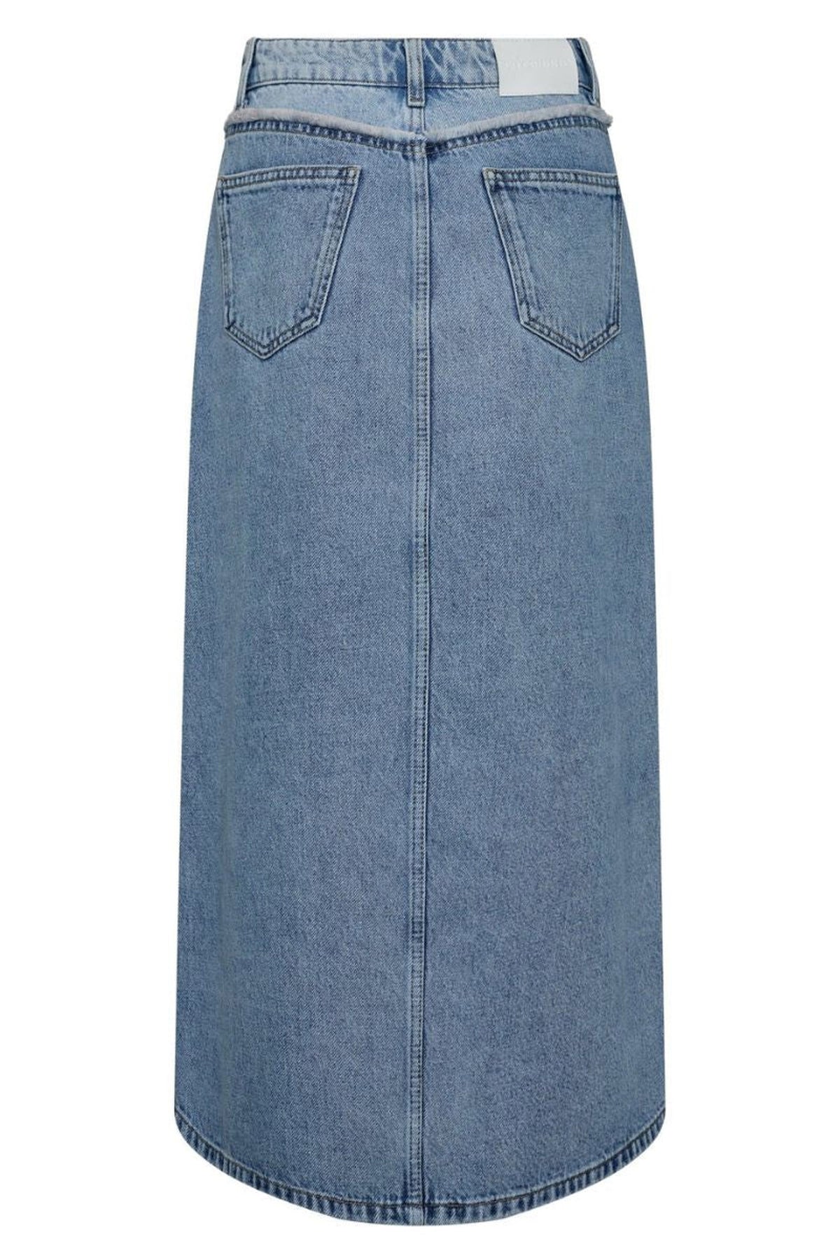 DenimCC Block Slit Skirt 552-Denim blue - 34154