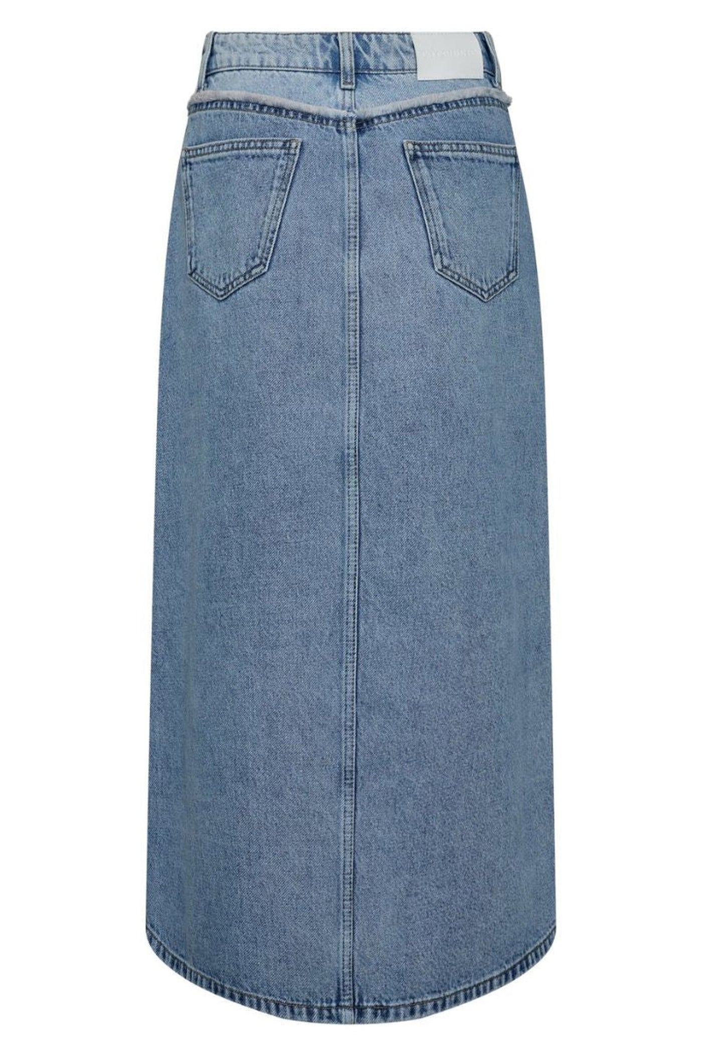 DenimCC Block Slit Skirt 552-Denim blue - 34154